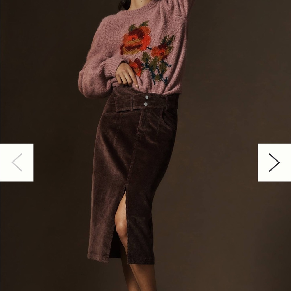 Anthropologie Taupe Skirt